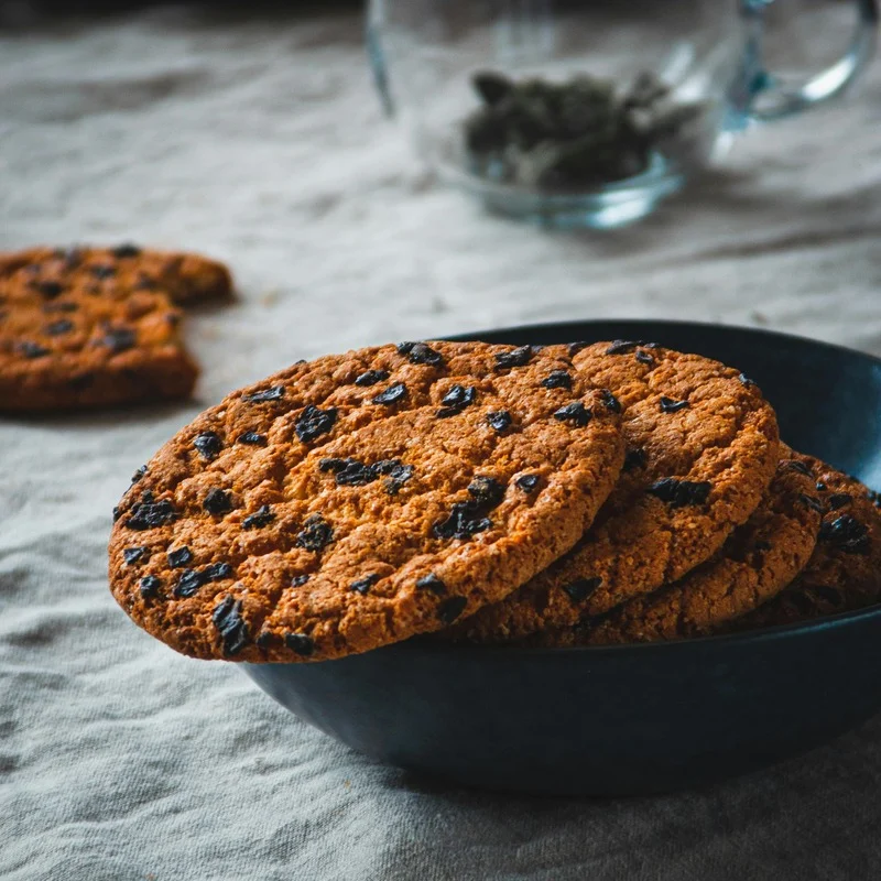 Millet cookies served in a bowl